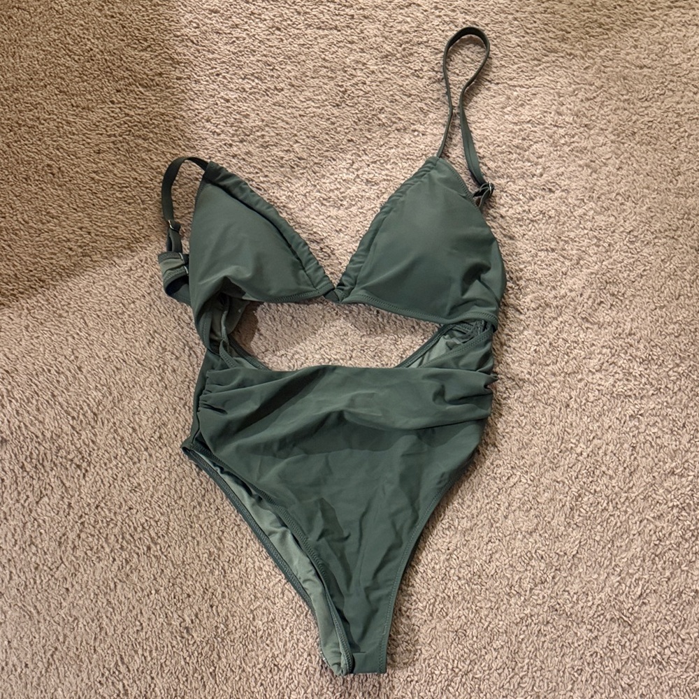 Chic Forest Green One-Piece Swimsuit